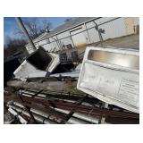 WOOD LIGHT POLE, VARIOUS TIN, ETC