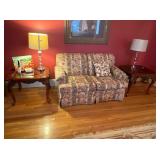 (2) GLASS TOP END TABLES