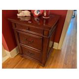 WOODEN FILE CABINET SIDE TABLE