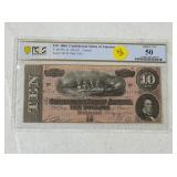 CONFEDERATE TEN DOLLAR BILL