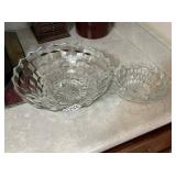 (2) FOSTORIA FOOTED CANDY DISH BOWLS