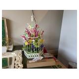 BIRDCAGE & 6PC LED CANDLES