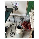 WROUGHT IRON ITEMS & CAN