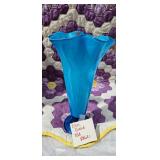 BLUE FLUTED VASE