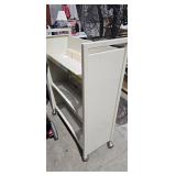 METAL ROLLING BOOK CART