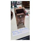 VINTAGE BRASS MAILBOX BANK
