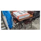 CARD TABLE AND CHAIRS