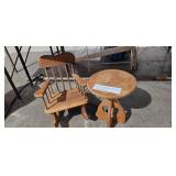 SMALL ROCKER AND TABLE