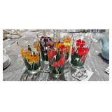 FLORAL DRINKING GLASSES