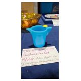 VINTAGE BLUE GLASS CUP