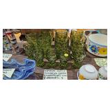 GREEN DRINKING GLASSES