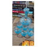 BLUE GLASSES / DECANTER