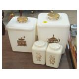 VINTAGE CANISTERS / SALT AND PEPPER