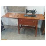 SEWING MACHINE AND CABINET