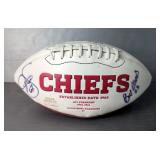 Kansas City Chiefs Autographed Football With Display Case 
