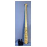 1997 World Series Carved Baseball Bat With Stand 