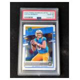 2020 Justin Herbert Rookie Panini Donruss Optic Card, PSA Grade 10