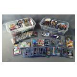 Football, Basketball And Baseball Sports Trading Cards, Various Players, Contents Of 2 Tubs 