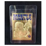 1996 Bleachers Card Corp Mickey Mantle 23K Gold Foil Card 