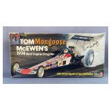 Autographed Revell Tom 'The Mongoose' McEwen 1974 Rear Engine Dragster 1/16 Scale Model Kit 