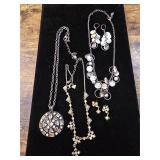 COOKIE LEE SILVER TONE NECKLACE EARRING SETS