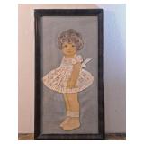 FRAMED VINTAGE PAPER DOLL