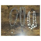3 PEARL NECKLACES