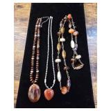 GLASS & STONE NECKLACES