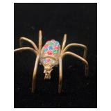 BRASS SPIDER BROOCH