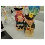 Two ironstone Toby pitchers