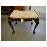 Queen Anne, mahogany bench