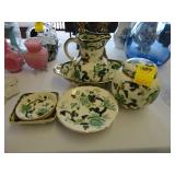 Lot of green and white Masons ironstone in