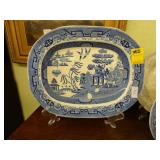 19th Century, Blue Willow, ironstone, comb back