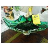 Green, Murano, Art Glass vase