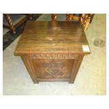 Gothic, oak, coal bin, ca. 1925