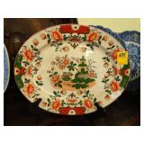 19th Century, orange and green, ironstone