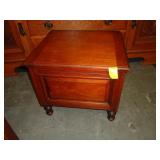 Victorian, mahogany potty with insert, ca. 1880