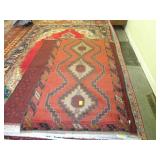 Hand woven Baluchi wool rug 3' 9' x 6' 7'