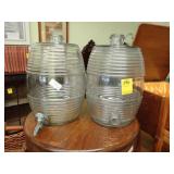 Two 1930ï¿½s glass kegs, one with tap