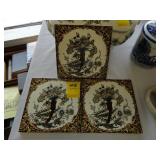 Three Victorian tiles