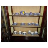 Two blue and white tea sets