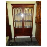 Petite, Edwardian, mahogany, Hepplewhite, china