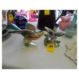 Two Campsie ware Scottish birds