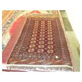 Hand woven Bokhara wool rug 4' 5' x 6'