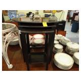 Nest of three, black, oval tables