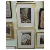Botanical picture and a landscape with maidens