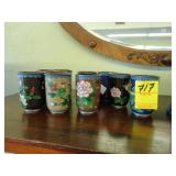 Twelve cloisonne glasses