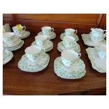 Two chintz, bone china, tea sets