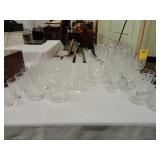 Lot of various cut crystal drinkware