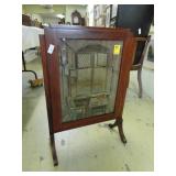 Art Deco, mahogany, needlework, fire screen